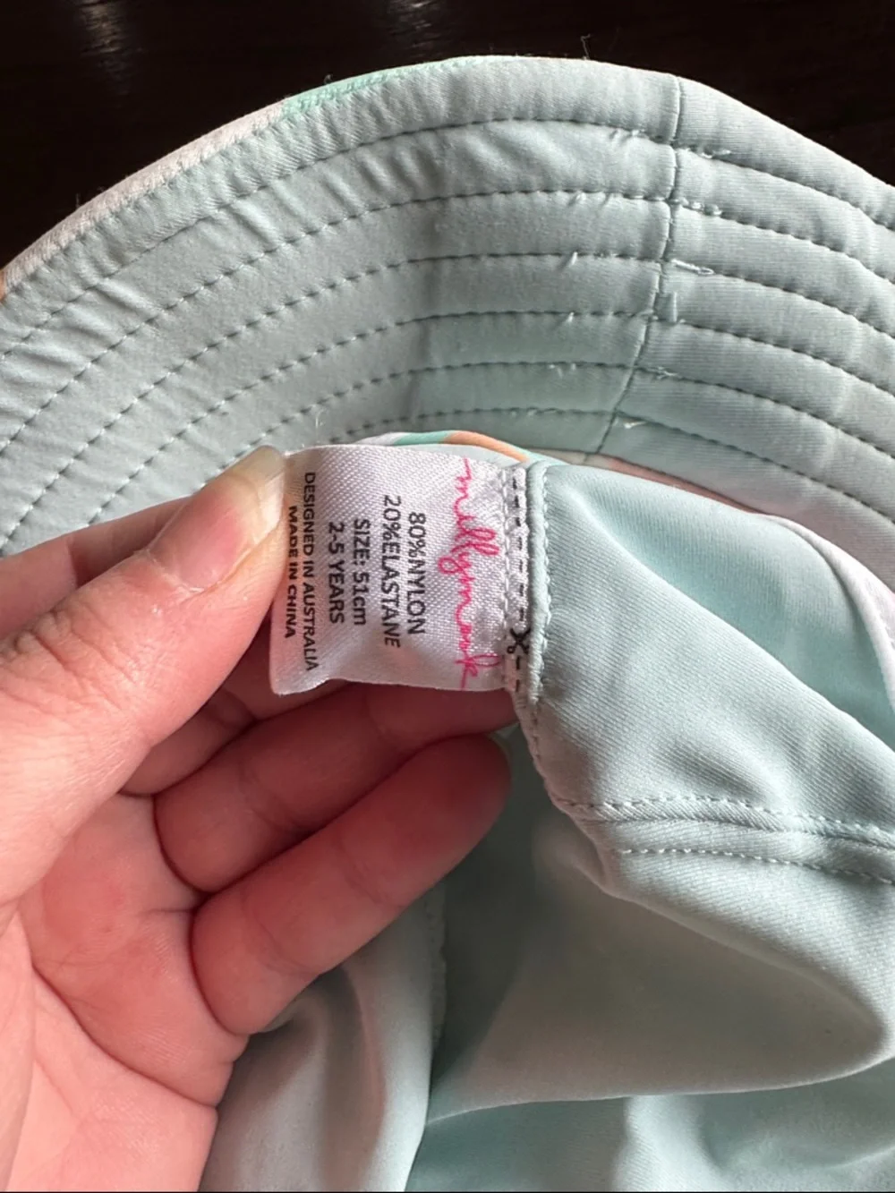 Pastel Stripe Kids Bucket Hat with strap